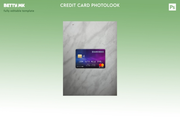 модерен стил Чиле BICE банка мастер картички photolook преден шаблон